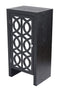 Mirrors Black Mirror - 18" X 13" X 36" Black MDF, Wood, Mirrored Glass Accent Cabinet with Mirrored Glass Door HomeRoots