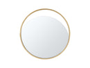 Mirrors Black Mirror - 32" X 1.5" X Black Polished Gold Glass Medium Round Mirror HomeRoots