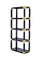 Mirrors Black Mirror - 32" X 15" X 77" Gold, Black High Gloss And Black Mirror Bookcase HomeRoots