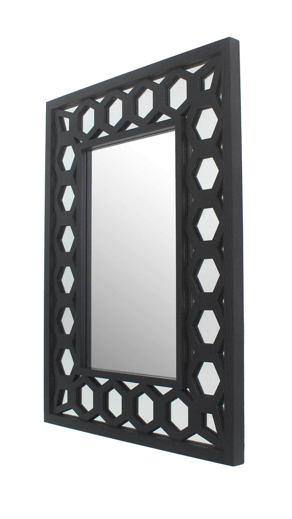 Mirrors Black Mirror - 40" x 30" x 2" Black, Vintage, Dressing - Mirror HomeRoots