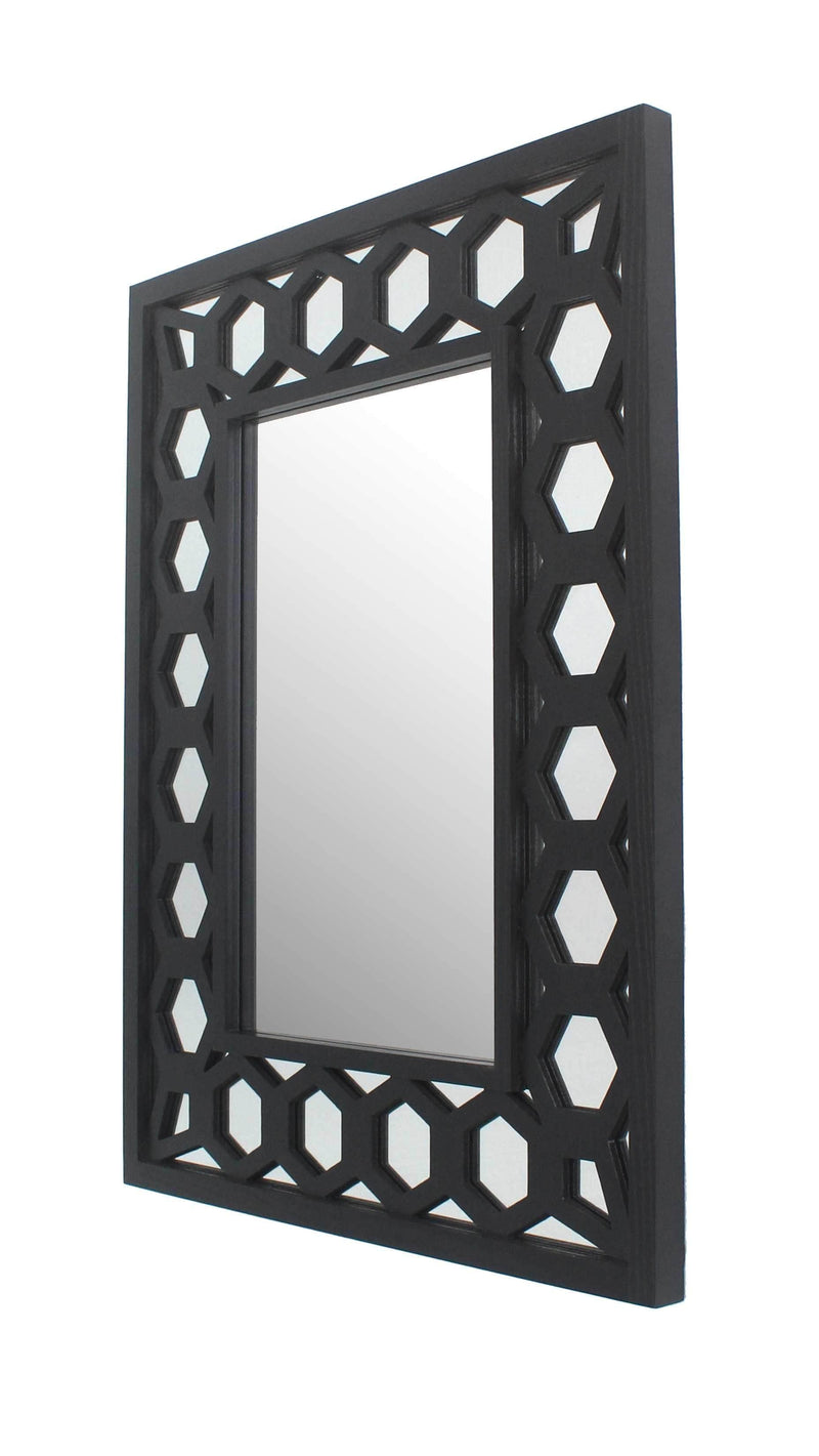 Mirrors Black Mirror - 40" x 30" x 2" Black, Vintage, Dressing - Mirror HomeRoots