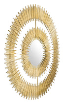 Mirrors Circle Mirror - 35" x 1.2" x 35" Gold, Iron, MDF, Round Mirror HomeRoots