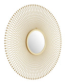 Mirrors Circle Mirror - 35" x 1" x 35" Gold, Iron, MDF, Round Mirror HomeRoots