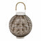 Mirrors Decorative Mirrors - 12.5" X 12.5" X 19.25" White Reddish Brown Bamboo Wood Rope Mirror HomeRoots