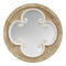 Mirrors Decorative Mirrors - 13.78" X 0.98" X 13.78" Natural Wood White Mdf Wood Veneer Mirror Mdf Wall Mirror HomeRoots