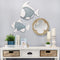 Mirrors Decorative Mirrors - 13.78" X 0.98" X 13.78" Natural Wood White Mdf Wood Veneer Mirror Mdf Wall Mirror HomeRoots