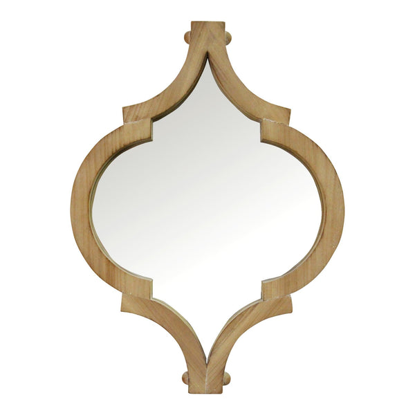 Mirrors Decorative Mirrors - 14" X 1.25" X 19" Natural Wood White Fir Wood Mirror Mdf Wall Mirror HomeRoots