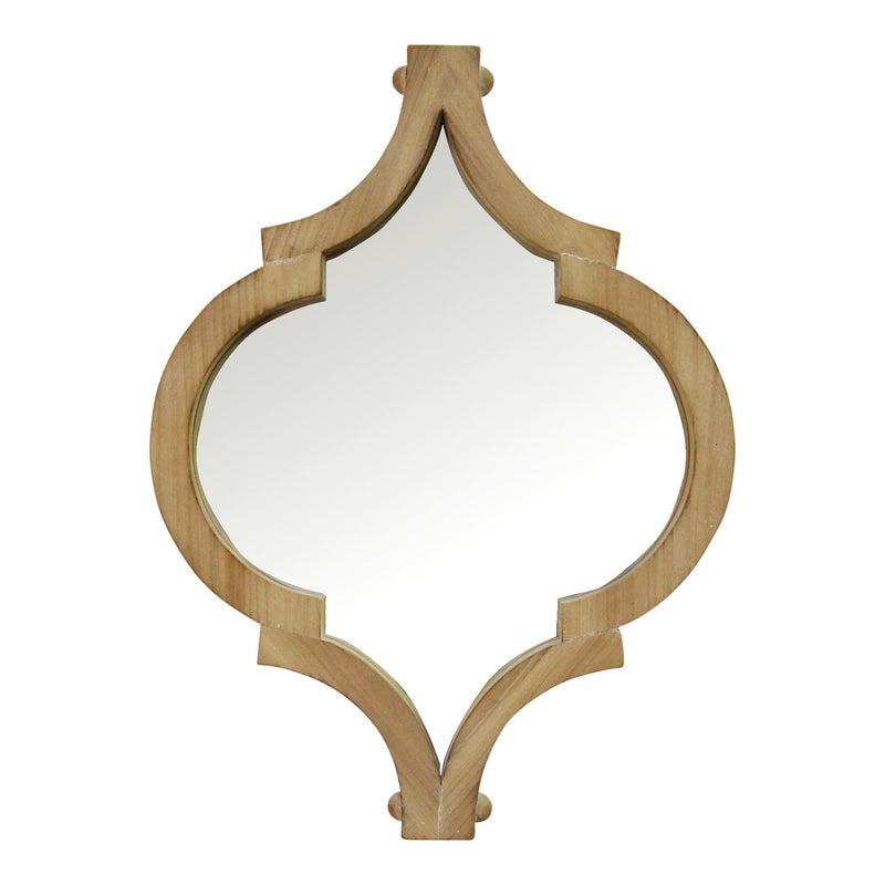 Mirrors Decorative Mirrors - 14" X 1.25" X 19" Natural Wood White Fir Wood Mirror Mdf Wall Mirror HomeRoots