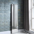 Mirrors Decorative Mirrors - 170" x 170" x 4" Clear Steel Glass Mirror HomeRoots