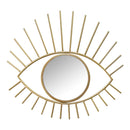 Mirrors Decorative Mirrors - 23.43" X 0.59" X 21.65" Gold Metal Glass Mdf Wall Mirror HomeRoots