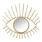 Mirrors Decorative Mirrors - 23.43" X 0.59" X 21.65" Gold Metal Glass Mdf Wall Mirror HomeRoots