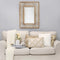 Mirrors Decorative Mirrors - 23.5" X 1" X 31.5" Natural Wood White Wood Mdf Mirror Wall Mirror HomeRoots