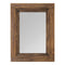 Mirrors Decorative Mirrors - 23.5" X 2" X 31.5" Cherry Wood Glass Mdf Fir Wood Detail Mirror HomeRoots
