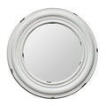 Mirrors Decorative Mirrors - 24.75" X 2.5" X 24.75" White Metal Mirror Mdf Mirror HomeRoots