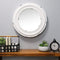 Mirrors Decorative Mirrors - 24.75" X 2.5" X 24.75" White Metal Mirror Mdf Mirror HomeRoots