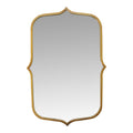 Mirrors Decorative Mirrors - 24" X 0.78" X 36" Antique Gold Metal Glass Mdf Mirror HomeRoots