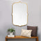 Mirrors Decorative Mirrors - 24" X 0.78" X 36" Antique Gold Metal Glass Mdf Mirror HomeRoots