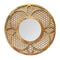 Mirrors Decorative Mirrors - 28" X 1.25" X 28" Dark Honey Mdf Mirror Bamboo Lattice Mirror HomeRoots