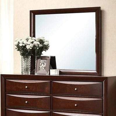 Mirrors Decorative Mirrors - 39" X 1" X 35" Espresso And Clear Glass Mirror HomeRoots