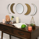 Mirrors Decorative Mirrors - 5.5" X 0.5" X 10" Antique Gold Metal Glass Wall Mirror HomeRoots