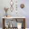 Mirrors Decorative Mirrors - 8.27" X 0.98" X 28.35" White Wood Mdf Mirror Metal Wall Mirror HomeRoots