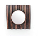 Mirrors Full Length Mirror - 24" x 24" x 3" Bronze, Panpipe-Like, Wooden Cosmetic - Mirror HomeRoots