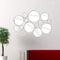 Mirrors Full Length Mirror - 25" x 37" x 1.25" Silver, Mirrored, Multi Circle, Metal - Wall Decor HomeRoots