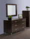 Mirrors Full Length Mirror - 39" Wenge MDF and Glass Mirror HomeRoots