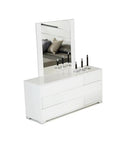 Mirrors Full Length Mirror - 39" White MDF, Steel, and Glass Mirror HomeRoots