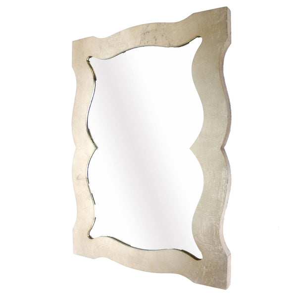 Mirrors Full Length Mirror - 40" x 30" x 1.5" Silver/Gold Wooden Frame - Cosmetic Mirror HomeRoots