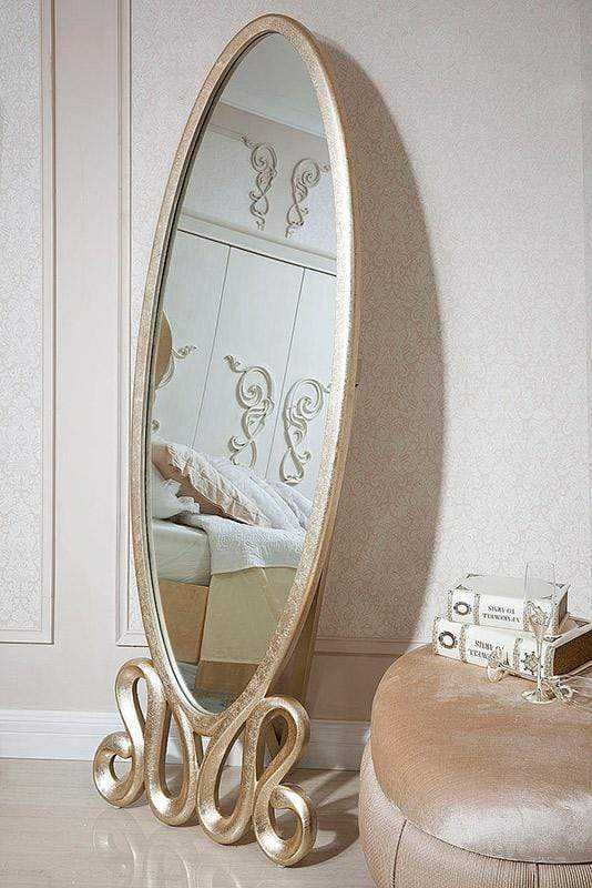 Mirrors Full Length Mirror - 71" Transitional Gold Mirror HomeRoots