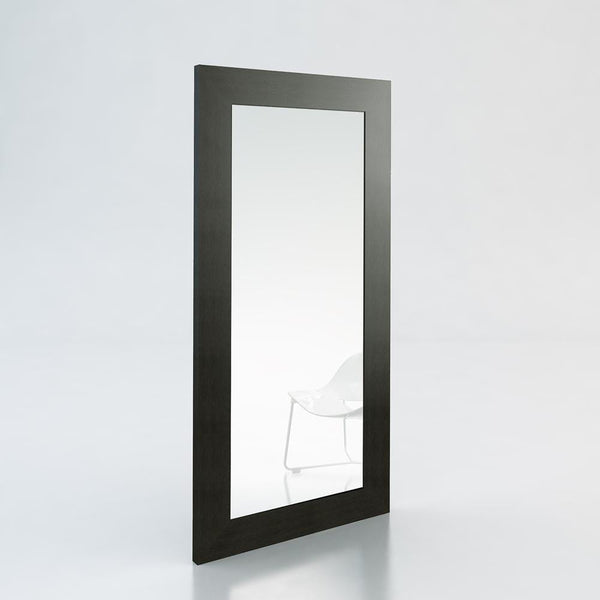 Mirrors Full Length Mirror - 79" Wenge MDF, Veneer, and Glass Mirror HomeRoots