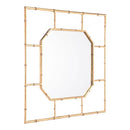 Mirrors Gold Mirror - 26.2" X 1" X 26.2" Gold Bamboo Square Mirror HomeRoots