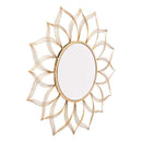 Mirrors Gold Mirror - 27.6" X 0.8" X 27.6" Gold Flower Mirror HomeRoots