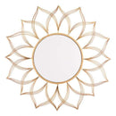 Mirrors Gold Mirror - 27.6" X 0.8" X 27.6" Gold Flower Mirror HomeRoots