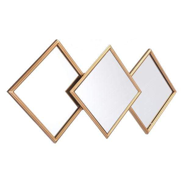 Mirrors Gold Mirror - 35.4" X 1.8" X 15.7" Modern Gold Mirror HomeRoots