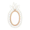 Mirrors Gold Mirror - 8.7" X 0.6" X 15.4" Whimsical Gold Pineapple Mirror HomeRoots