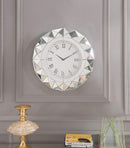 Mirrors Large Mirror - 20" X 2" X 20" Mirrored Analog Wall Clock HomeRoots