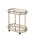 Mirrors Makeup Mirror - 27'.6" X 16'.6" X 31'.5" Mirror And Champagne Serving Cart HomeRoots