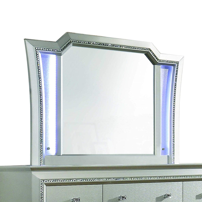 Mirrors Mirrors For Sale - 1" X 51" X 38" LED Champagne Wood Mirror HomeRoots