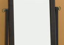 Mirrors Oval Mirror - 17'.5" x 21'.25" x 60" Cappuccino/Wood Frame - Mirror HomeRoots