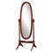 Mirrors Oval Mirror - 20" x 23" 59" Walnut, Oval Wood Frame - Mirror HomeRoots