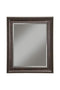 Mirrors Polystyrene Framed Wall Mirror With Beveled Glass, Oil Rubbed Bronze Benzara