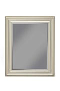 Mirrors Polystyrene Framed Wall Mirror With Beveled Glass, Silver Benzara