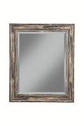 Mirrors Polystyrene Framed Wall Mirror With Sharp Edges, Antique Black Benzara