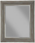 Mirrors Polystyrene Framed Wall Mirror With Sharp Edges, Antique Gray Benzara