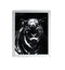 Mirrors Rectangular Mirror framed Tiger Wall Decor With Crystal Inlays, Black & Silver Benzara
