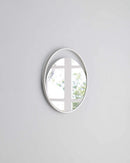 Mirrors Smart Mirror - 23" X 1.5" X White Glass Small Round Mirror HomeRoots