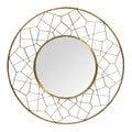 Mirrors Smart Mirror - 35.63" X 2.17" X 35.63" Gold Metal Glass Mdf Mirror HomeRoots