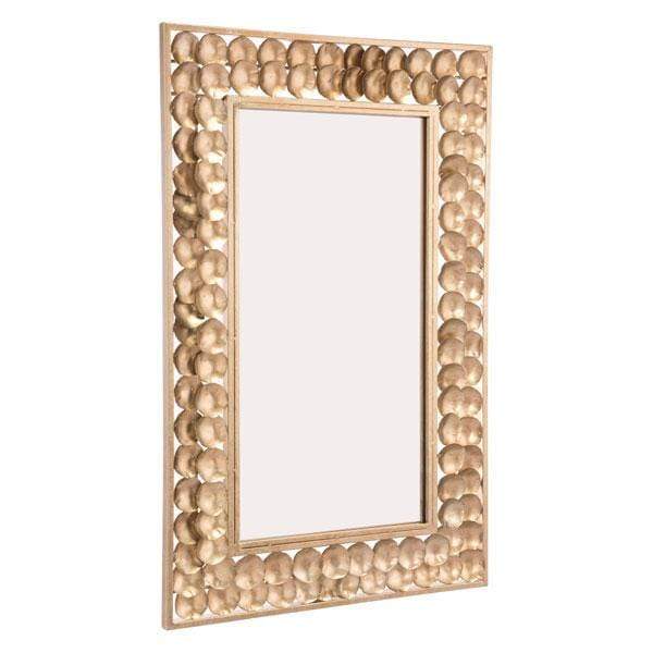 Mirrors Vanity Mirror - 21.9" X 1" X 34.1" Mini Circles Gold Mirror HomeRoots